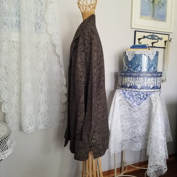 Brown & Black Swirl Blazer Duster Size 20W - Picture 3 of 9